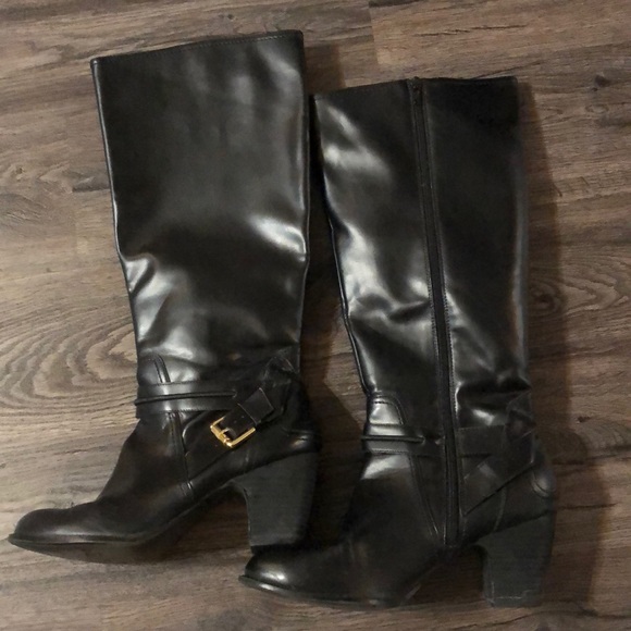 Nine West Shoes - Super cute tall black boots with buckle Nine West Shoes - Super cute tall black boots with buckle